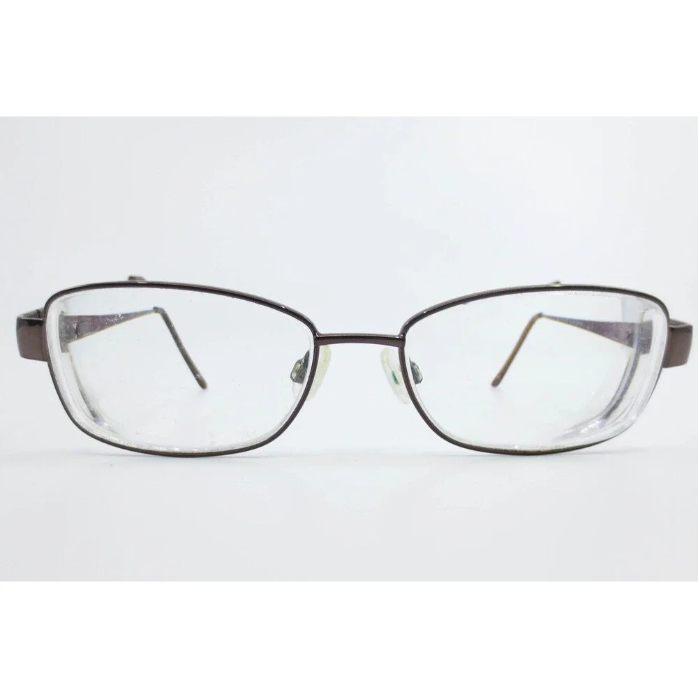 Elements by Europa EL-358 C3 Brown Rectangular Eyeglasses Frames 53-16-135